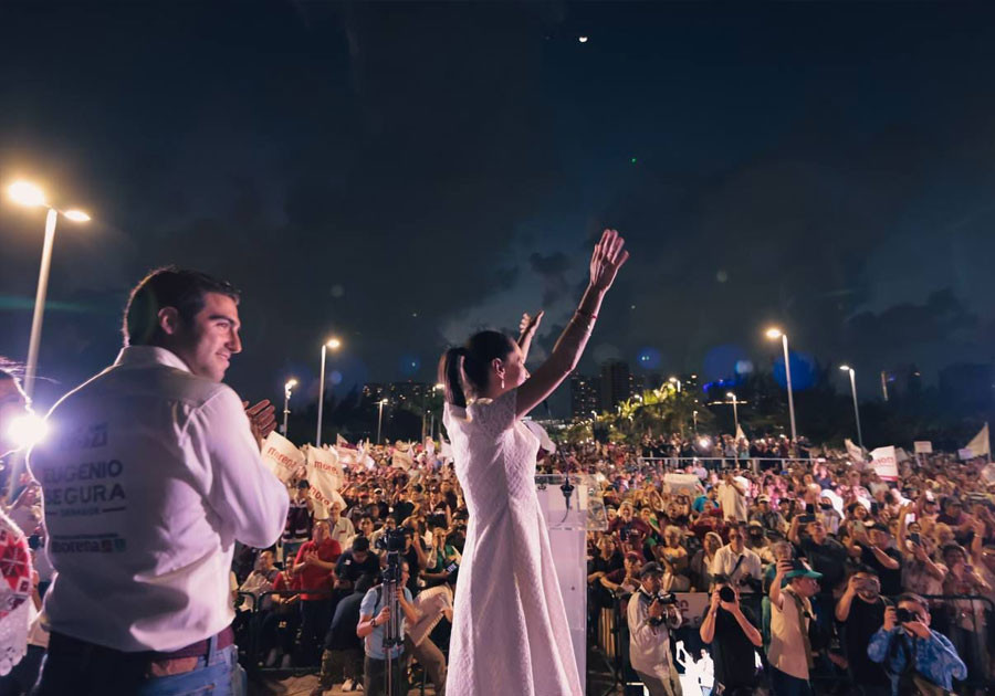 Claudia Sheinbaum va por la desprivatizaci&oacute;n del agua en Canc&uacute;n