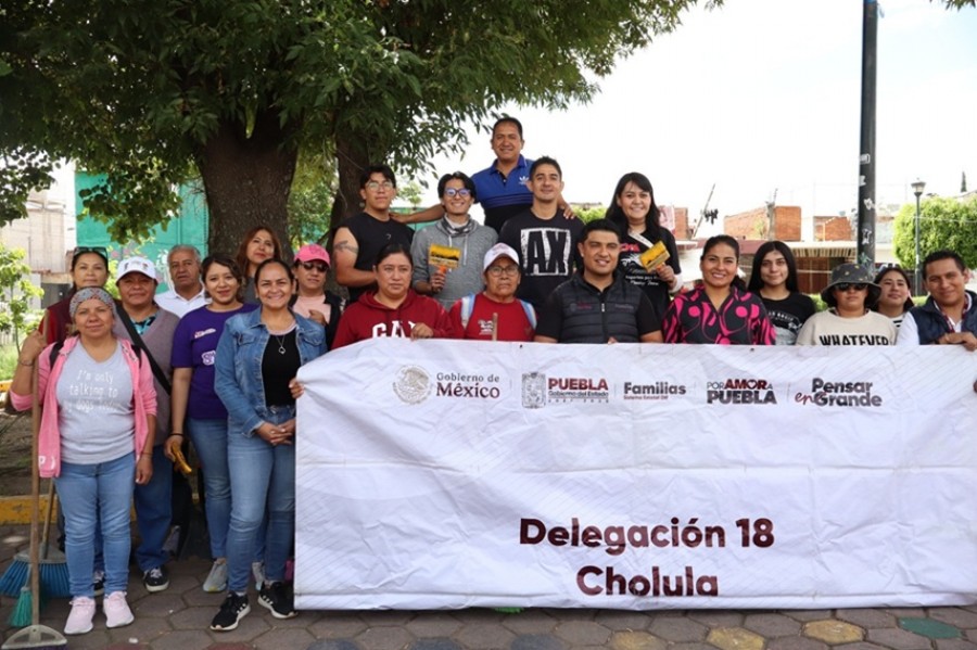 DIF Municipal y Sistema Estatal DIF impulsan jornada de faena en San Pedro Cholula