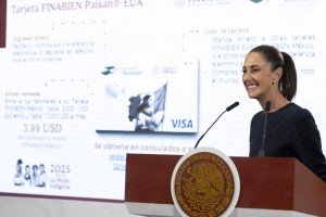 Claudia Sheinbaum, anunció la reducción de comisión por remesas a $2.99 dólares