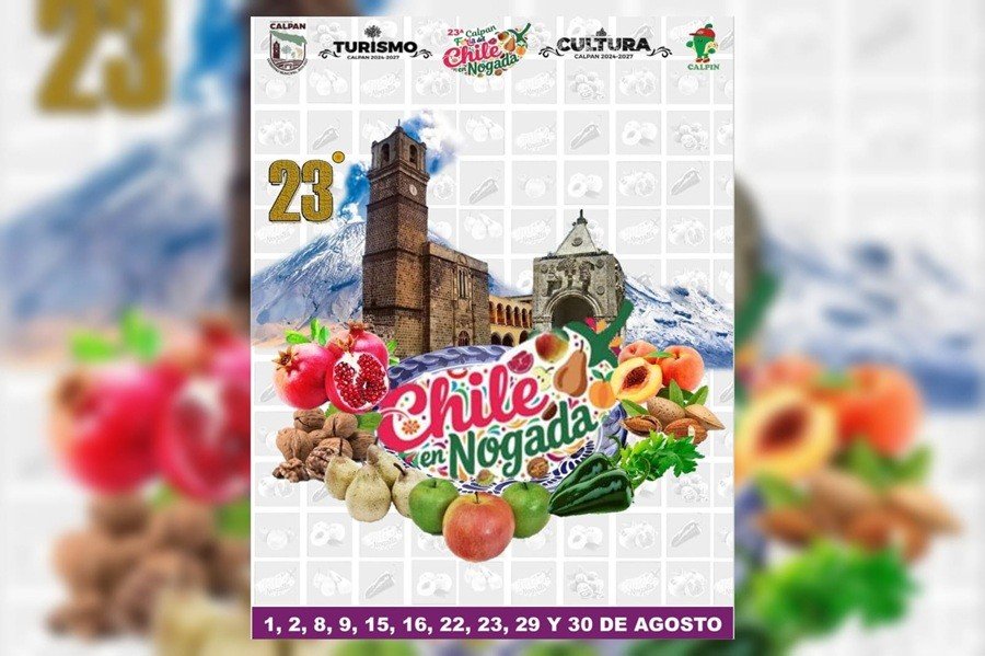 Todo listo para la 23.&ordf; Feria del Chile en Nogada en Calpan