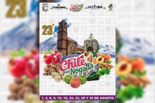 Todo listo para la 23.&ordf; Feria del Chile en Nogada en Calpan