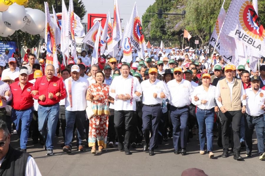 Puebla reafirma soberanía laboral en el Día del Trabajo