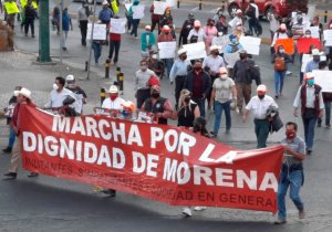 Marcha morenistas contra imposición de candidatos