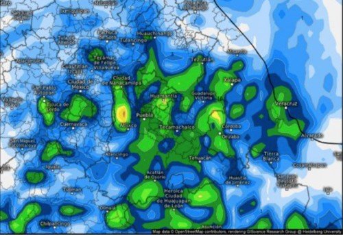 Prevé Protección Civil lluvias en Puebla hasta octubre