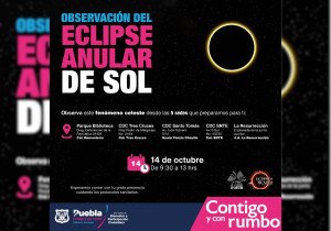 Invita el gobierno municipal a observar el eclipse anular del 14 de octubre
