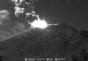 Caída de ceniza del Popocatépetl en cinco municipios