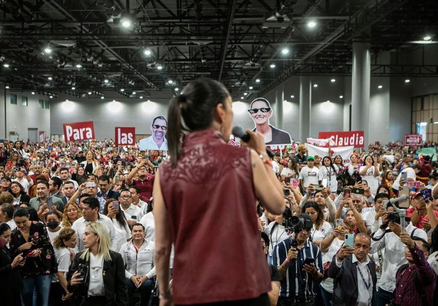 Claudia Sheinbaum es recibida por cerca 8 mil personas en Reynosa, Tamaulipas