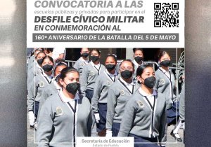 Invita SEP a participar en Desfile del 5 de Mayo