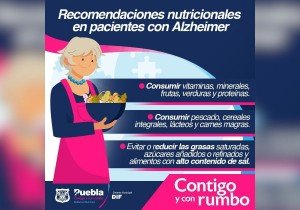 SMDIF Puebla recomienda adecuada nutrición para pacientes con Alzheimer