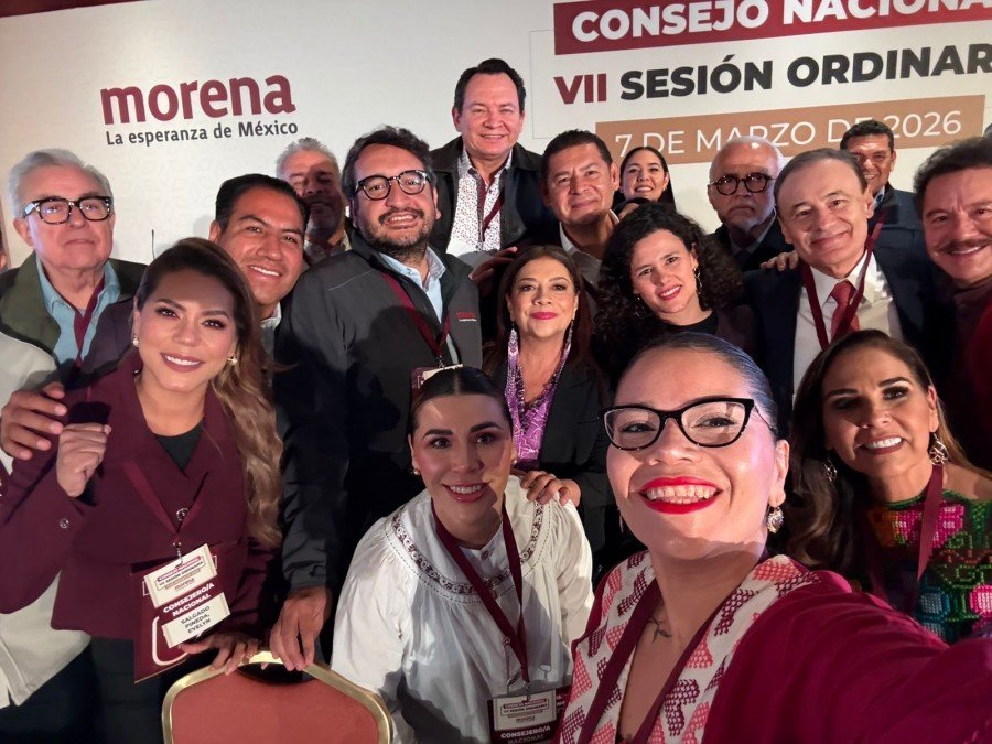 Alejandro Armenta asiste al Consejo Nacional de Morena y destaca unidad del movimiento