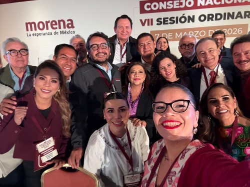 Alejandro Armenta asiste al Consejo Nacional de Morena y destaca unidad del movimiento