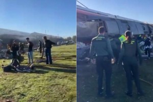 Choque de trenes en Espa&ntilde;a deja al menos 64 muertos y cerca de 80 heridos