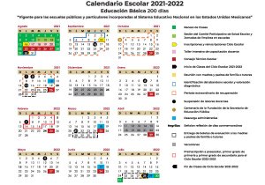 Publica SEP Calendario Escolar 2021-2022 para Educación Básica