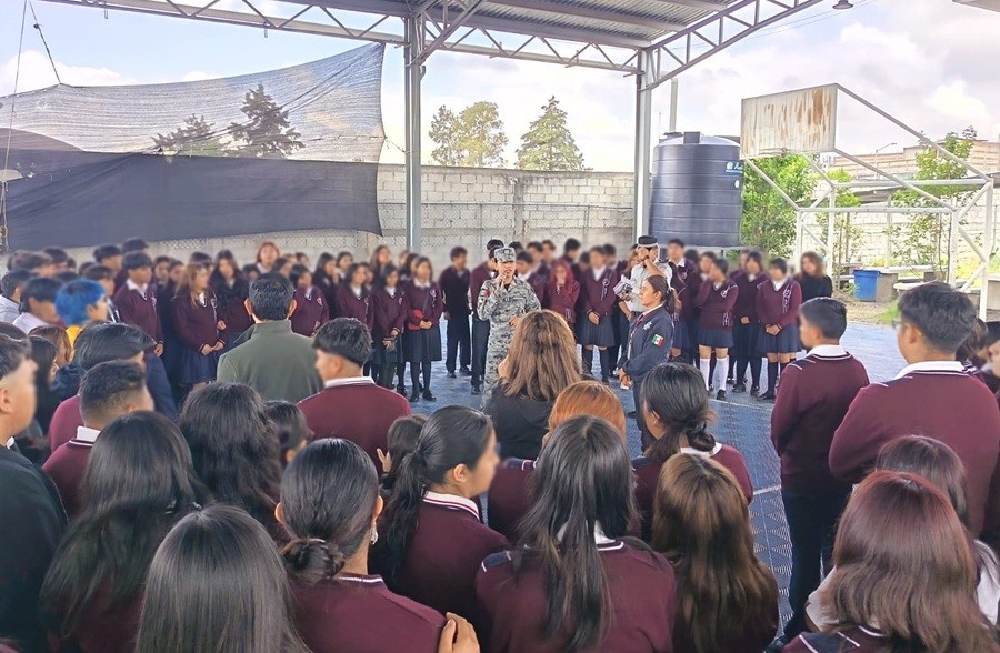 Acerca Guardia Nacional acciones preventivas a estudiantes del Bachillerato Citlalt&eacute;petl