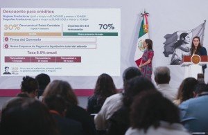 Sheinbaum presenta &ldquo;Volver a Crecer&rdquo; para liquidar 69 mil cr&eacute;ditos impagables