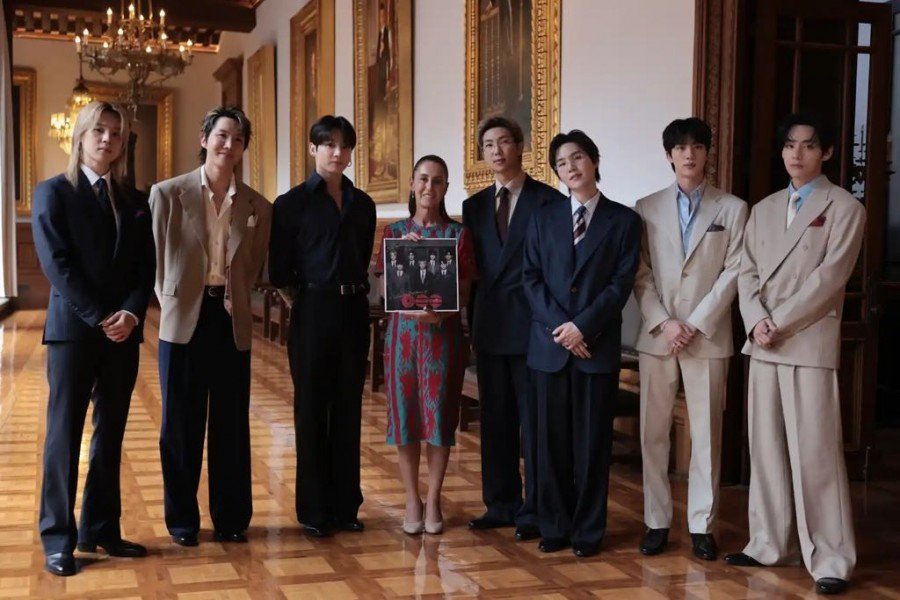 Sheinbaum recibe a BTS; m&uacute;sica fortalece valores entre M&eacute;xico y Corea del Sur