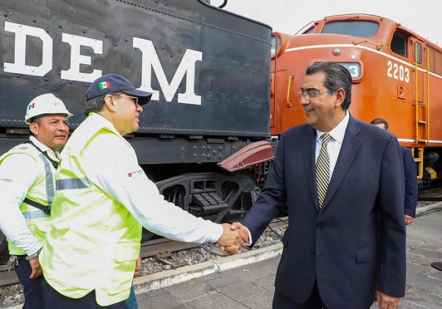 Con rehabilitación del sistema ferroviario, gobierno federal recupera patrimonio de México: Sergio Salomón