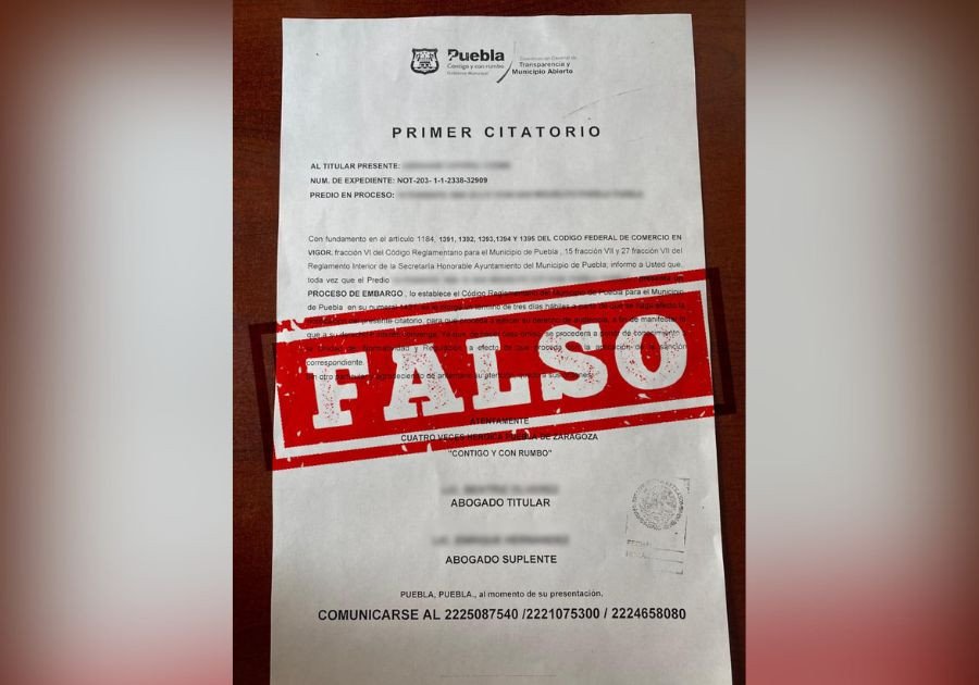 Alertan por falsos citatorios y amenazas de embargo del Ayuntamiento de Puebla