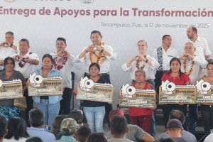 Insumos y tecnología para el campo impulsan soberanía alimentaria en Tenampulco: Armenta