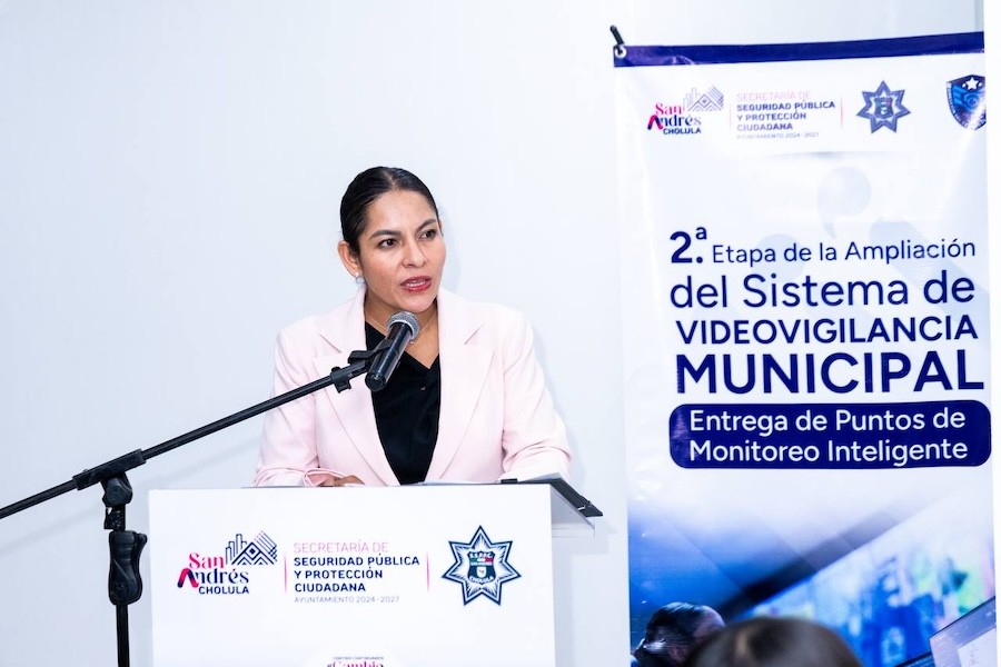 Lupita Cuautle refuerza seguridad de San Andr&eacute;s Cholula con nuevas unidades y puntos de monitoreo inteligente