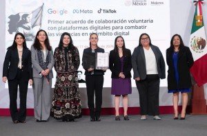 M&eacute;xico acuerda con Google, Meta y TikTok acciones contra violencia digital hacia mujeres
