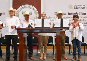 Sheinbaum firma decreto que restituye tierras arrebatadas a yaquis de Sonora