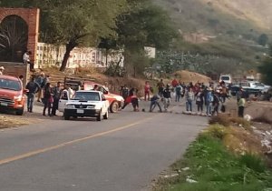 Bloqueo carretera ilustración 