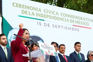 Encabeza Tonantzin Fern&aacute;ndez ceremonia conmemorativa de la Independencia de M&eacute;xico