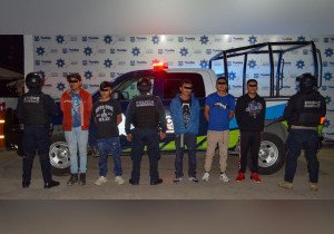 Capturan a 7 hombre por robo a Elektra de la 11 Sur