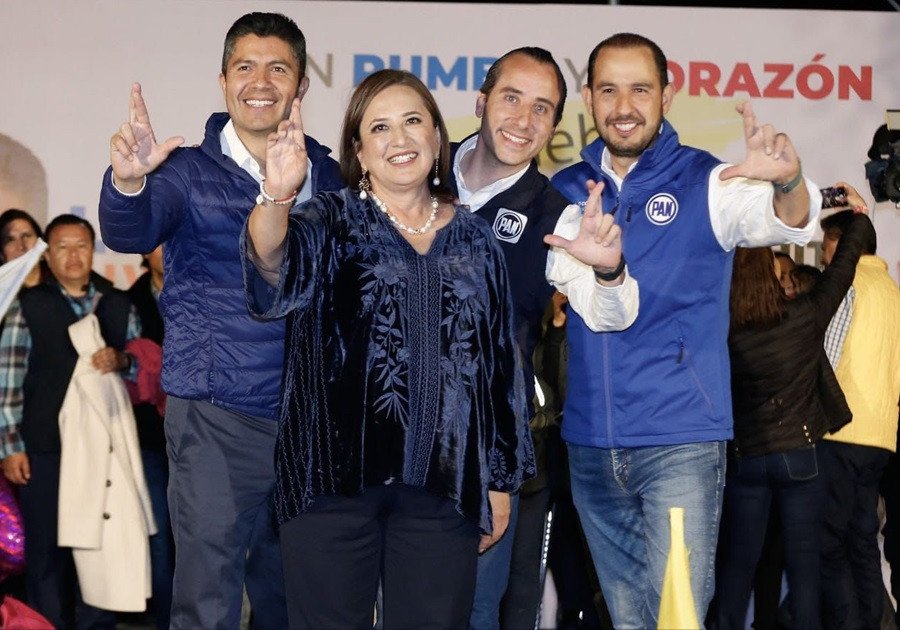 Xóchitl Gálvez acompaña a Mario Riestra y Eduardo Rivera en cierre de precampaña