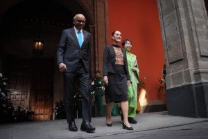 Sheinbaum recibe en Palacio Nacional al presidente de Singapur Tharman Shanmugaratnam