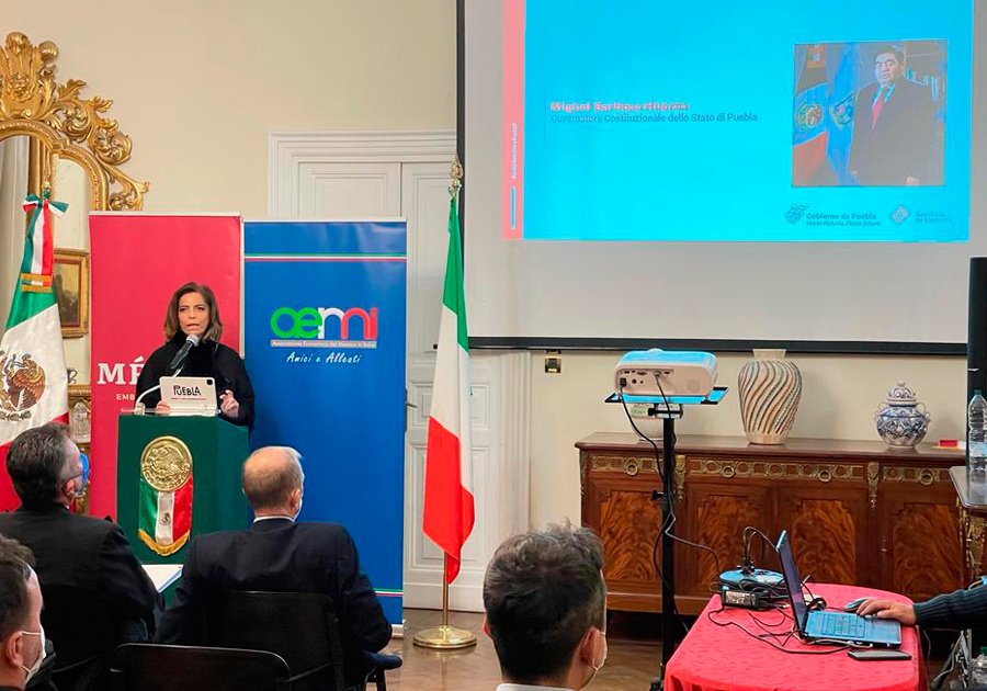 Ante empresarios italianos, Economía promueve ventajas de Puebla para recibir inversiones