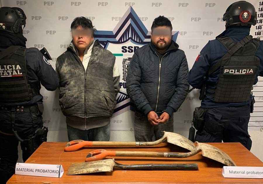 En flagrancia, Policía Estatal detiene a dos presuntos huachicoleros