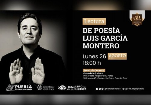 Realizar&aacute; Cultura lectura de poes&iacute;a con el escritor Luis Garc&iacute;a Montero