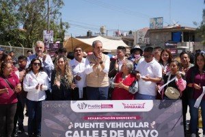Inaugura Pepe Chedraui rehabilitaci&oacute;n de Puente Vehicular en San Pablo Xochimehuacan