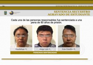 A prisión 80 años por asesinato de estudiante de la BUAP