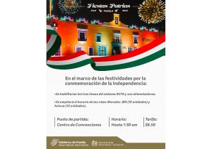 Implementa SMT transporte nocturno para fiestas patrias