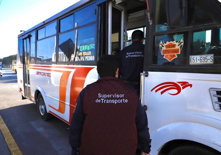 Reinicia revista del transporte público en Puebla