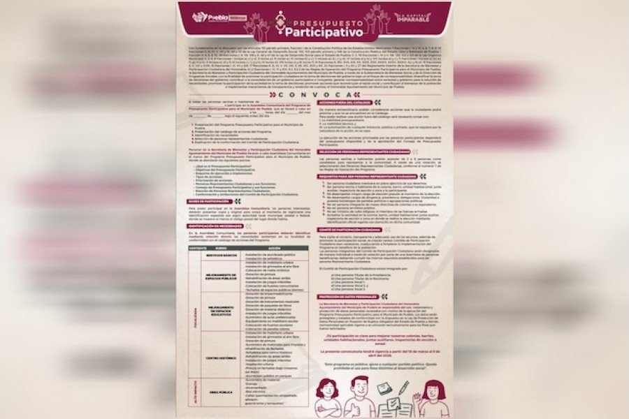 Fortalece Gobierno de Pepe Chedraui la participaci&oacute;n ciudadana con programa de Presupuesto Participativo 2026