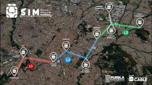Inicia construcci&oacute;n de tres estaciones del transporte por Cable en Puebla