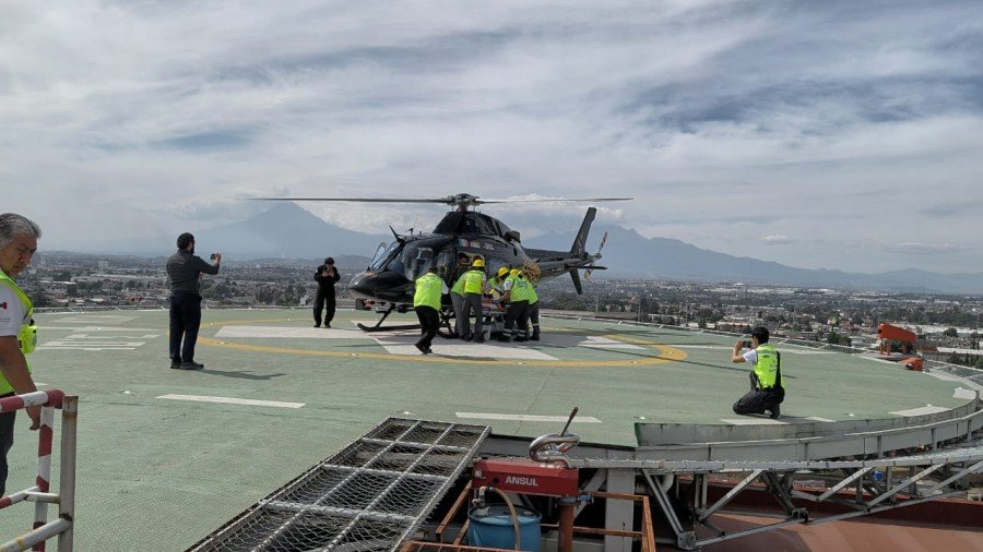 Con ambulancia a&eacute;rea Gobierno Estatal garantiza atenci&oacute;n oportuna a joven lesionado