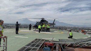 Con ambulancia a&eacute;rea Gobierno Estatal garantiza atenci&oacute;n oportuna a joven lesionado