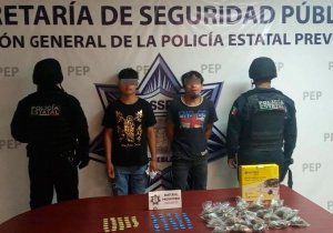 Captura Policía Estatal a dos presuntos distribuidores de droga