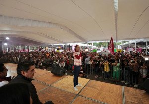 Claudia Sheinbaum encabezó una asamblea informativa en la Alcaldía Álvaro Obregón