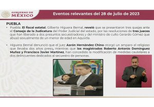 Se&ntilde;ala otra vez L&oacute;pez Obrador a jueces poblanos
