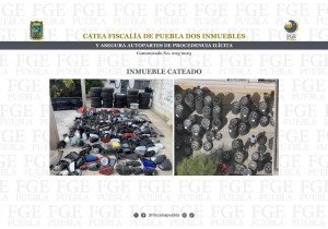 Catea Fiscalía de Puebla 2 inmuebles y asegura autopartes ilícitas