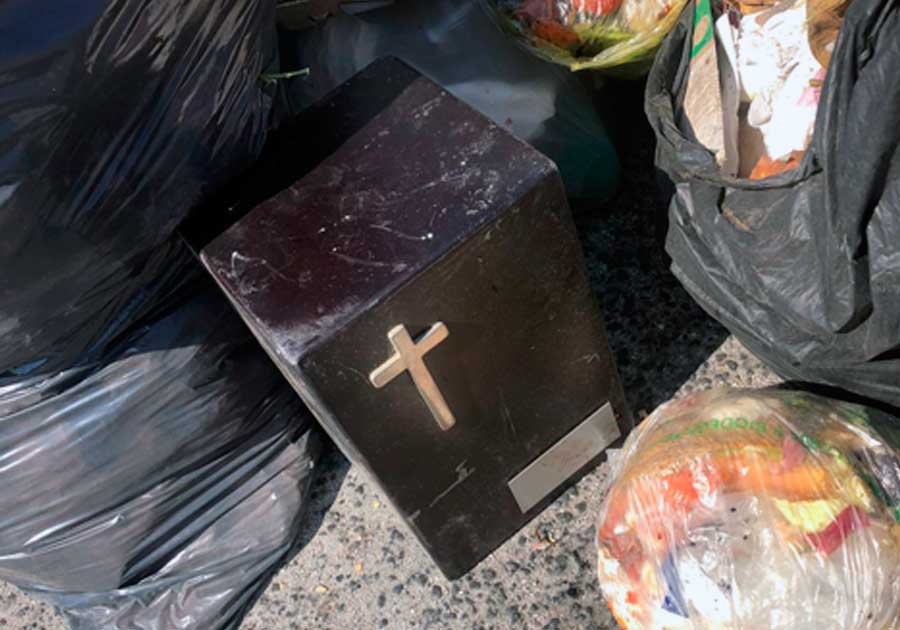 Terminan restos en la basura