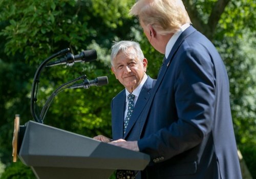 Donald Trump y AMLO en la Casa Blanca