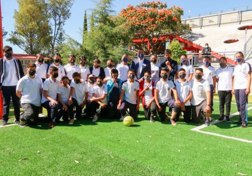 Inaugura Mundo Tlatehui unidad deportiva de la Telesecundaria Alejandro Garc&iacute;a