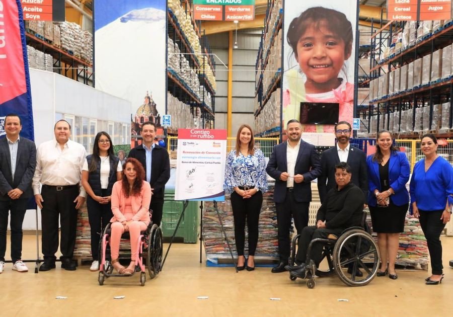 Renueva convenio de colaboraci&oacute;n Ayuntamiento de Puebla y Banco de Alimentos